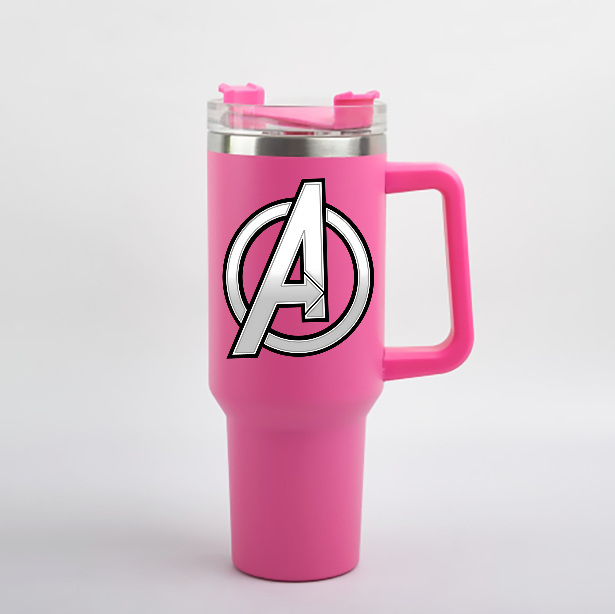（画像用） アベンジャーズ The Avengers 1200mL車用タンブラー - クリスタルステッカー（プラスチックストロー付き）